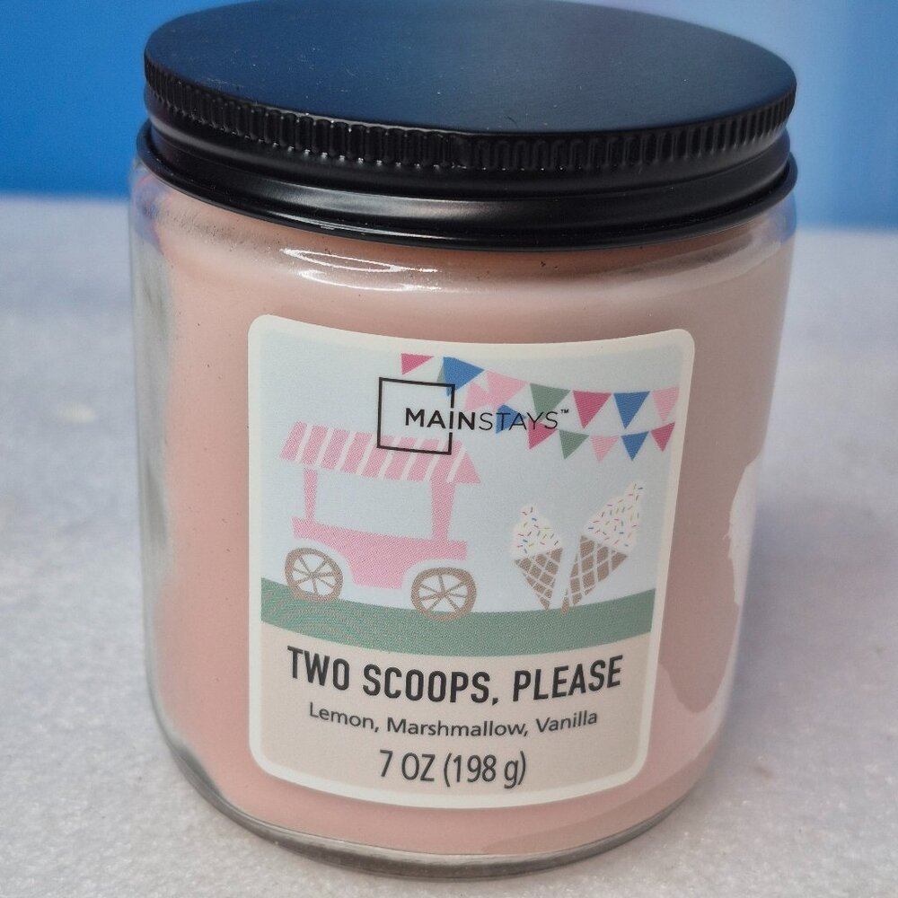 Mainstays Two Scoops Please Candle, 7 oz. Single Wick
